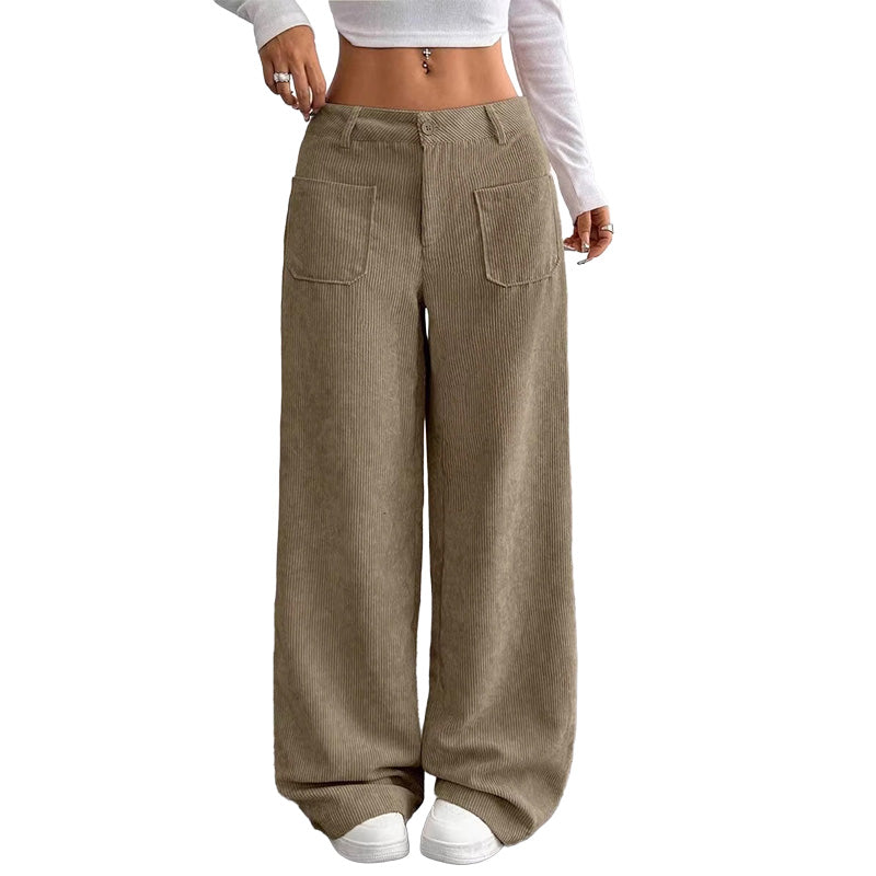 Pantalón Ancho de Pana con Corte Relajado