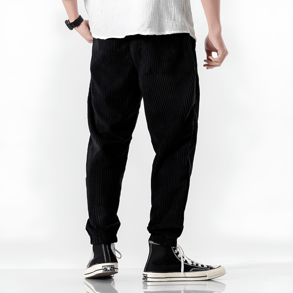 Pantalón de algodón y poliéster de corte holgado