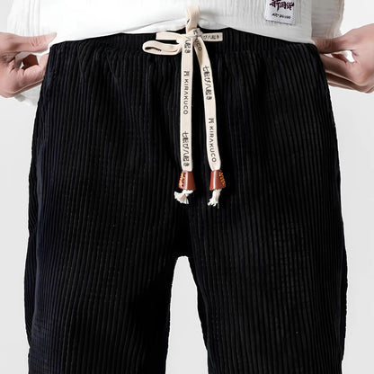 Pantalón de algodón y poliéster de corte holgado