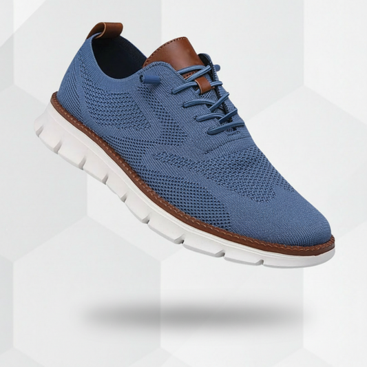 Zapatillas Oxford de malla transpirable con ribete de piel