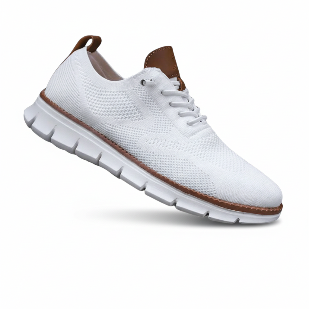 Zapatillas Oxford de malla transpirable con ribete de piel