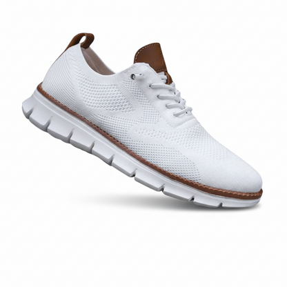 Zapatillas Oxford de malla transpirable con ribete de piel