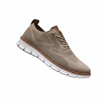 Zapatillas Oxford de malla transpirable con ribete de piel