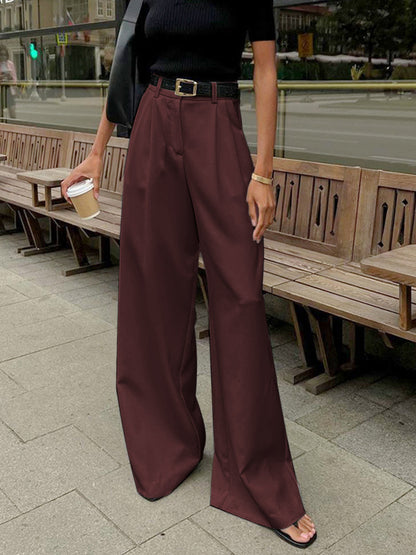 Pantalón de pierna ancha con cintura elástica