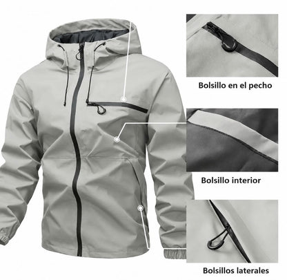 Chaqueta Cortavientos Impermeable 3 en 1