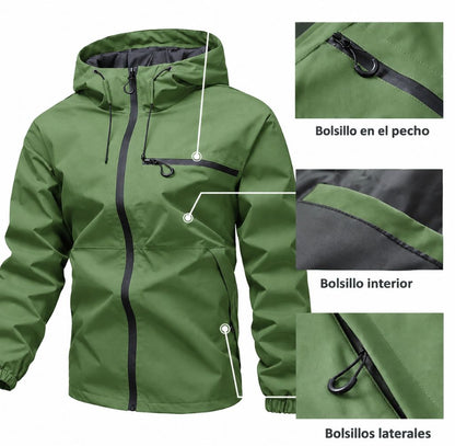 Chaqueta Cortavientos Impermeable 3 en 1