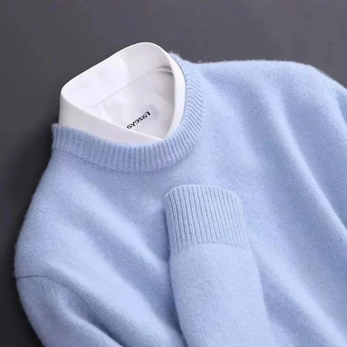 Jersey clásico de punto con cuello redondo