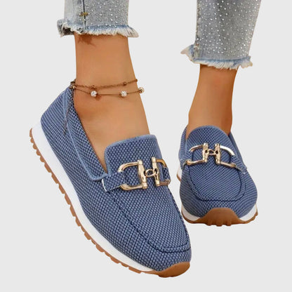 Mocasines de lona con diseño patchwork