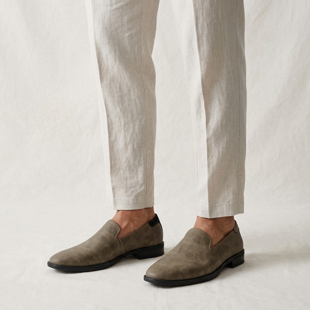 Mocasines de cuero sintético sin cordones