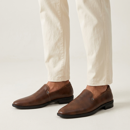 Mocasines de cuero sintético sin cordones