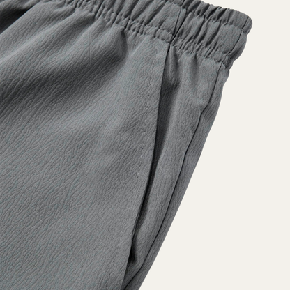 Pantalón recto con cintura elástica y cordón ajustable