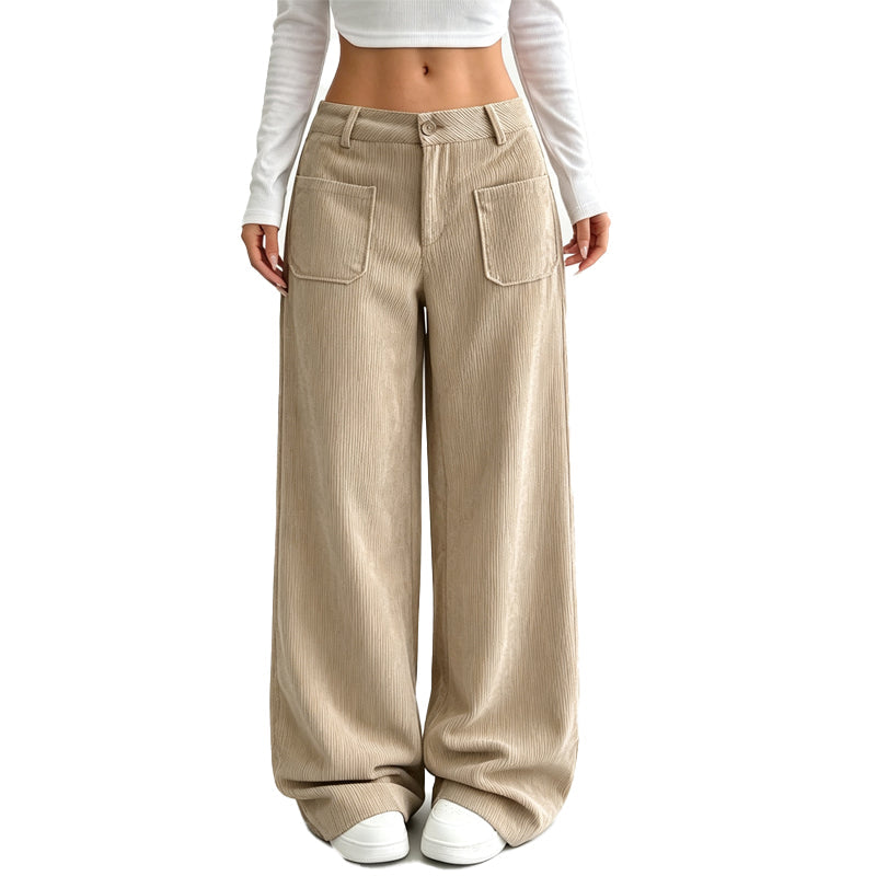 Pantalón Ancho de Pana con Corte Relajado