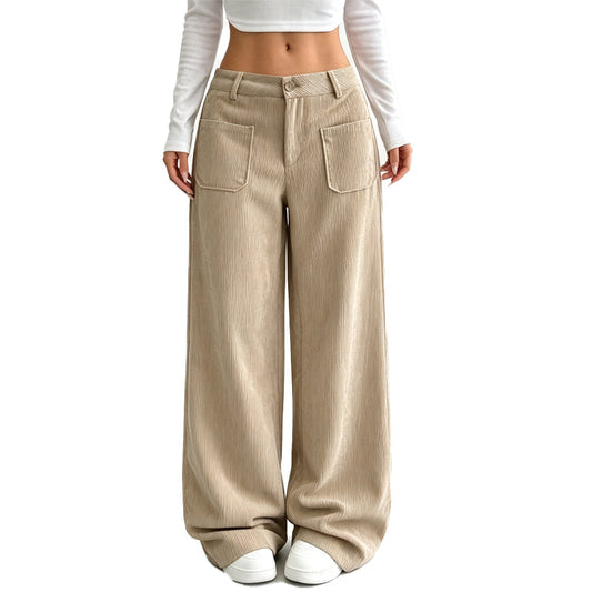 Pantalón Ancho de Pana con Corte Relajado