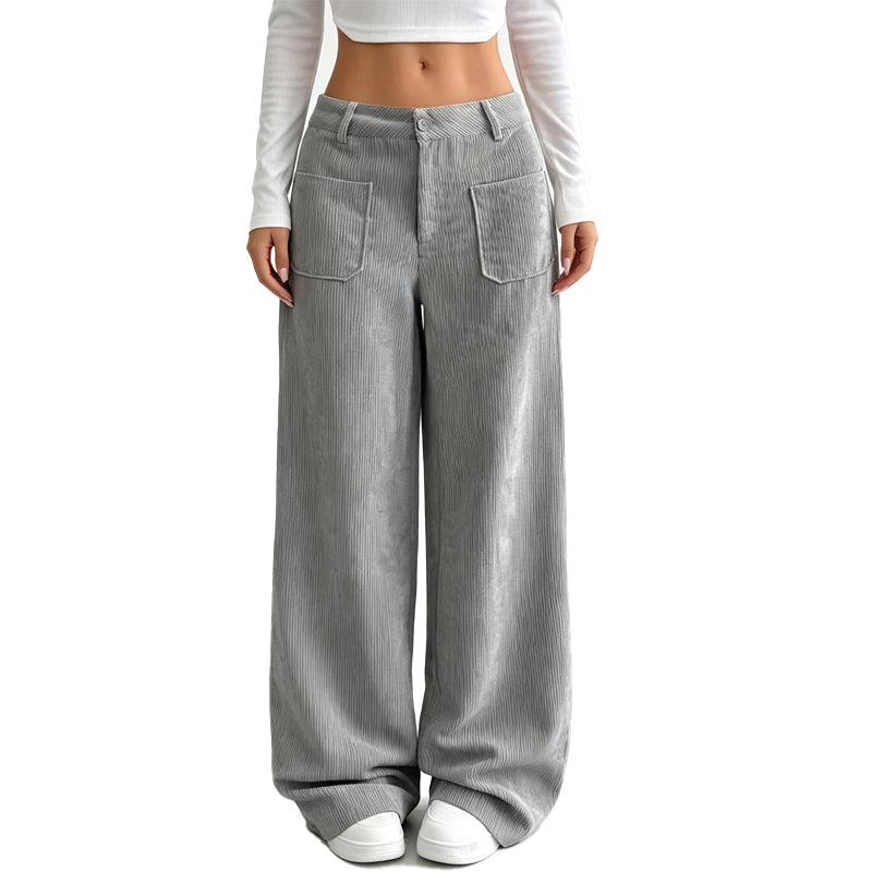 Pantalón Ancho de Pana con Corte Relajado