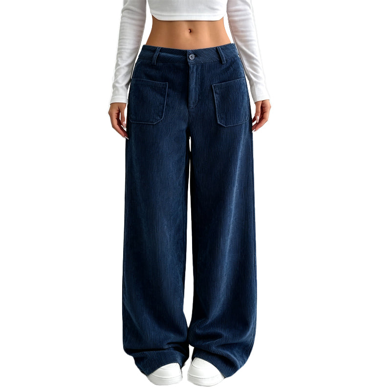 Pantalón Ancho de Pana con Corte Relajado