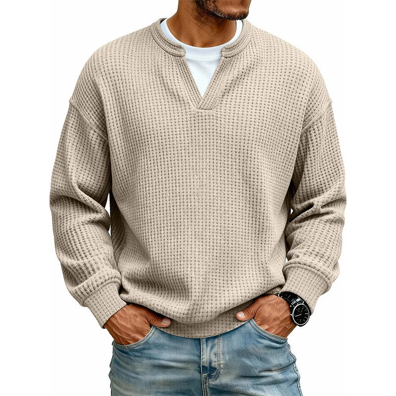 Camiseta Waffle con Efecto Capas