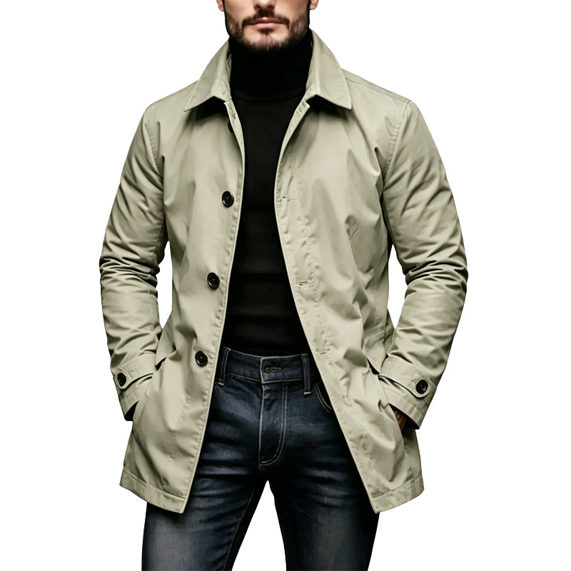 Gabardina Impermeable Clásica para Hombre